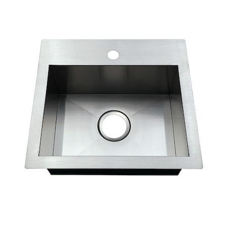 Gourmetier GKDS191781 19" Single Bowl Dual Mount Drop-In or Undermount Bar Sink,  GKDS191781